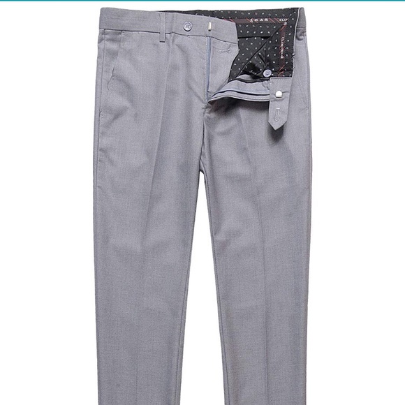 Benibos Mens Modern fit flat front dress slacks - Picture 1 of 5